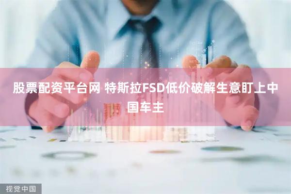 股票配资平台网 特斯拉FSD低价破解生意盯上中国车主